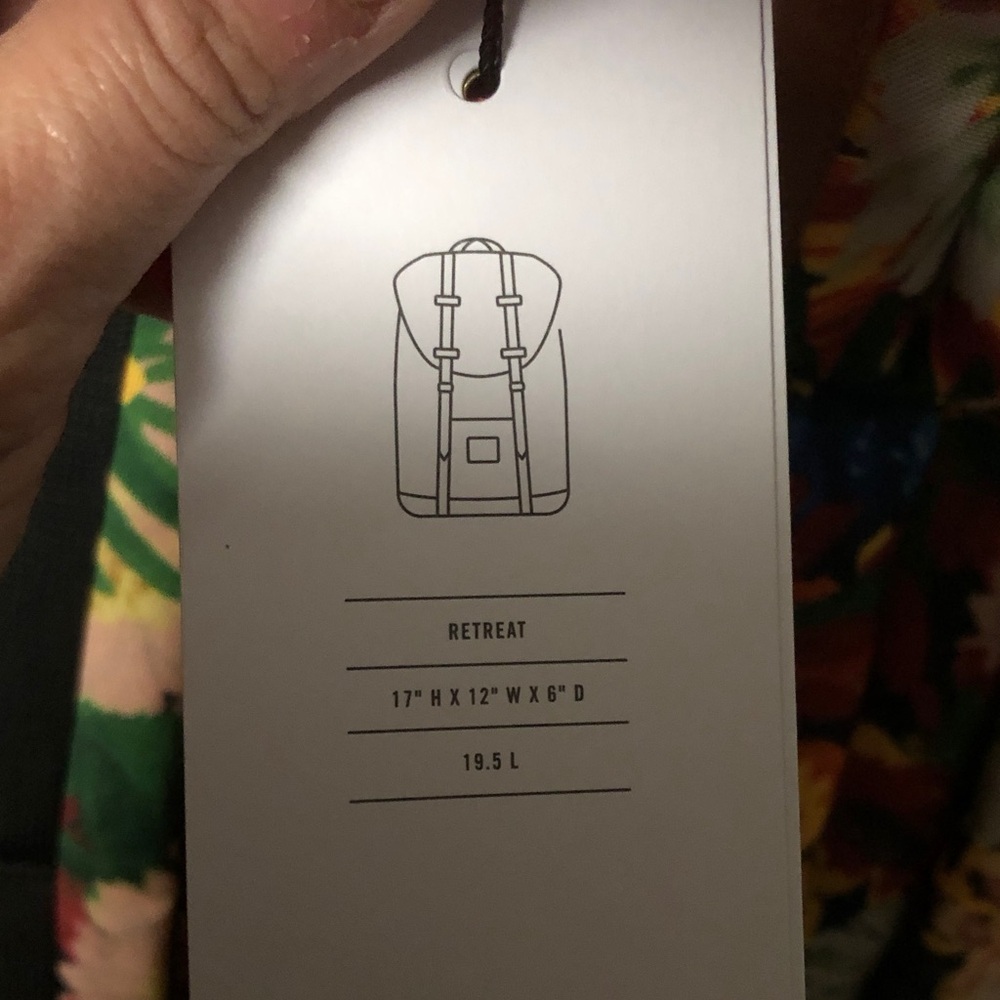 Herschel Supply Company Red & White Striped Backpack Interior - Picture 4 of 4